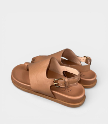 Жіночі бежеві босоніжки AGL з ремінцем на щиколотці пара