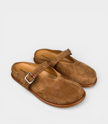 Мюлі HALMANERA коричневі Mary Jane з пряжкою пара