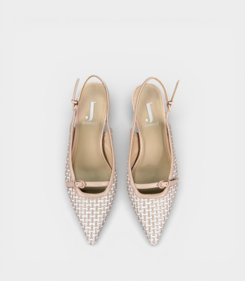 Верхній вигляд туфель JEANNOT бежеві з пряжкою