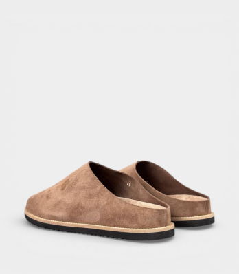 Італійські сабо Sandals Factory бежеві замшеві mule для чоловіків