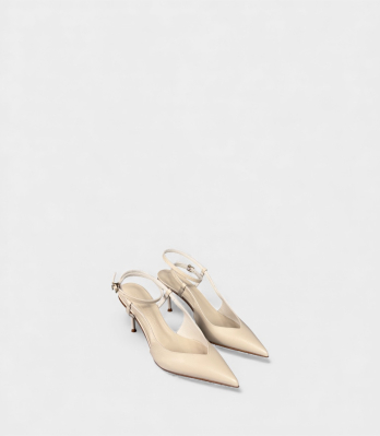 Жіночі бежеві шкіряні туфлі Sergio Levantesi вид спереду для літнього сезону