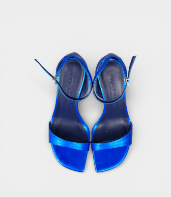 Жіночі босоніжки Sergio Levantesi сині з ремінцем вид зверху